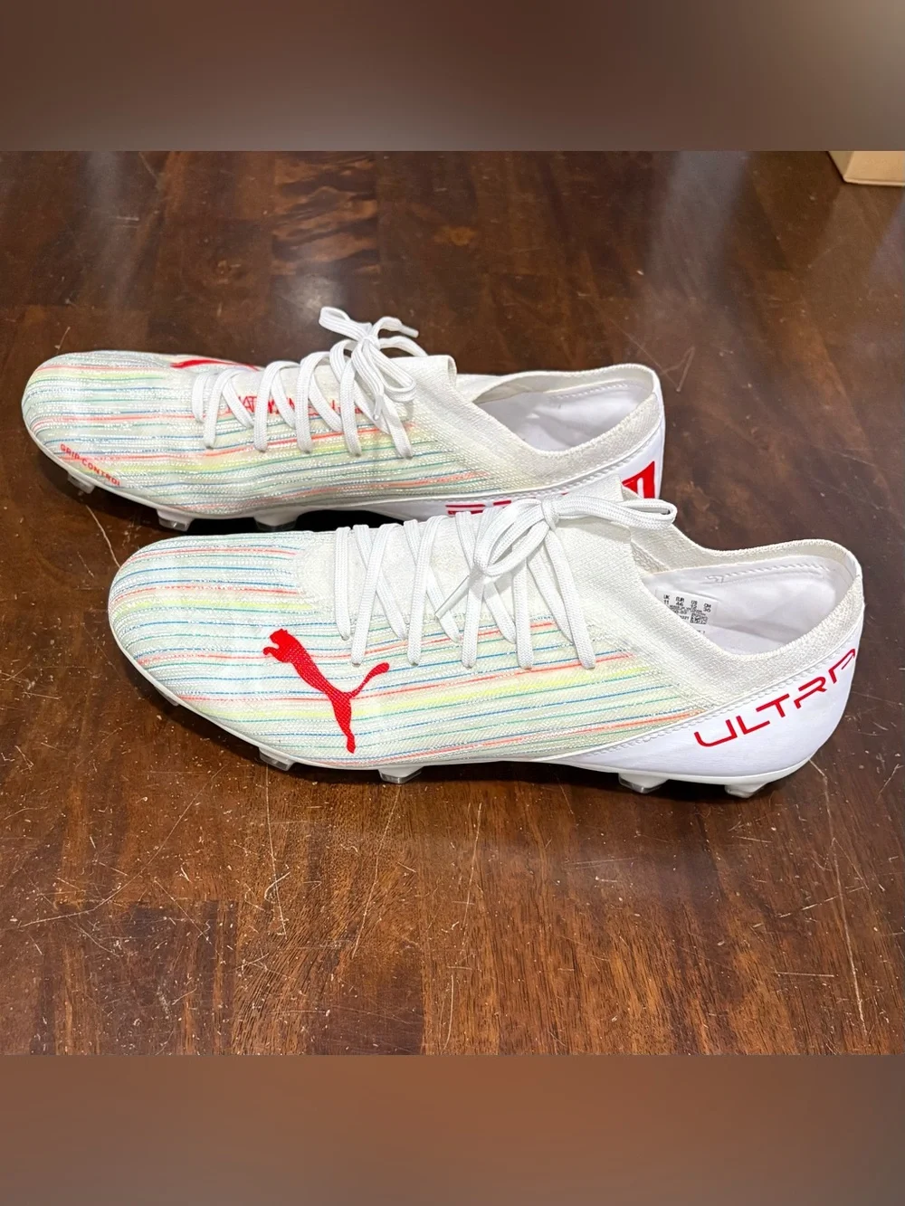 Puma Ultra 1.2 FG/AG 'White Red Blast' Men’s Size 12